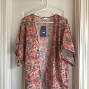 9. Auzure XL - Floral Sheer Cover-Up NWT